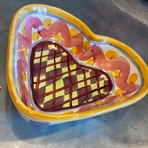 Mackenzie childs heart shape bowl